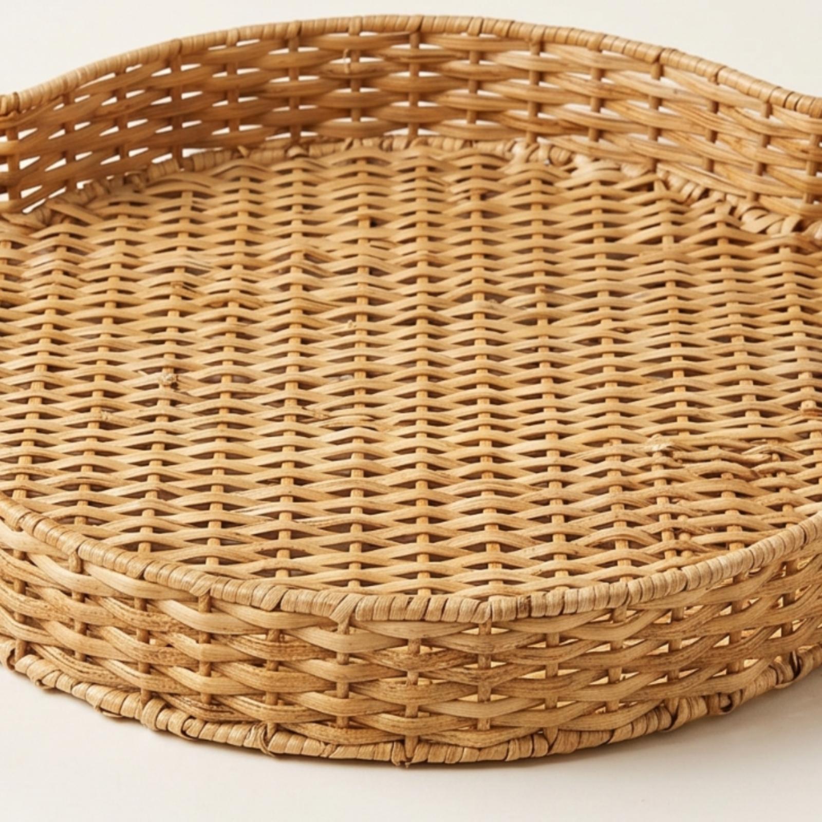 Rattan Tray Handle - Плетеный поднос с ручками, органический ротанговый