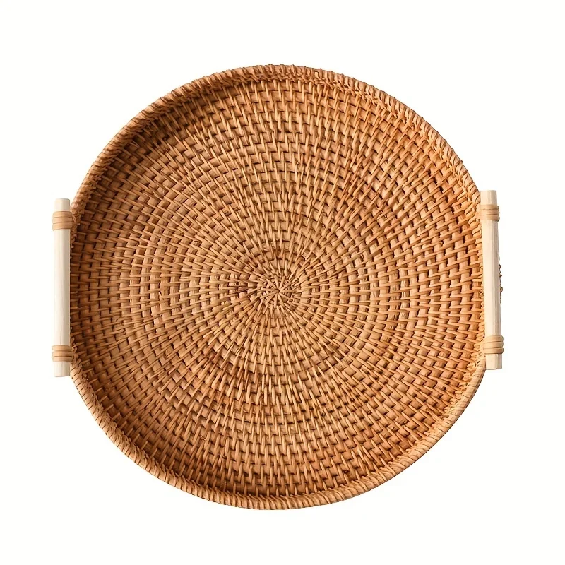 Rattan Tray Handle - 1 шт. Декоративный плетеный поднос из