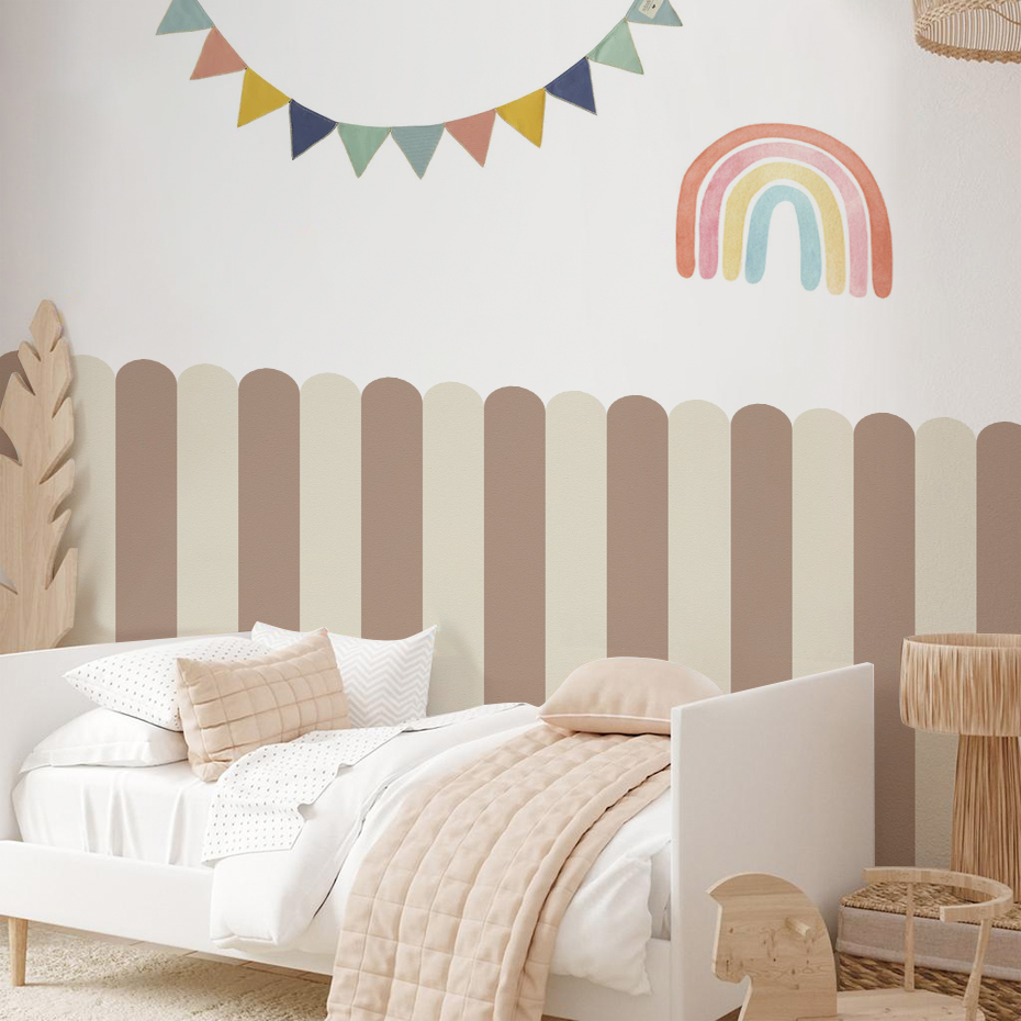 Interior Design Home Decor - Многоцветные обои с дугой в вертикальную