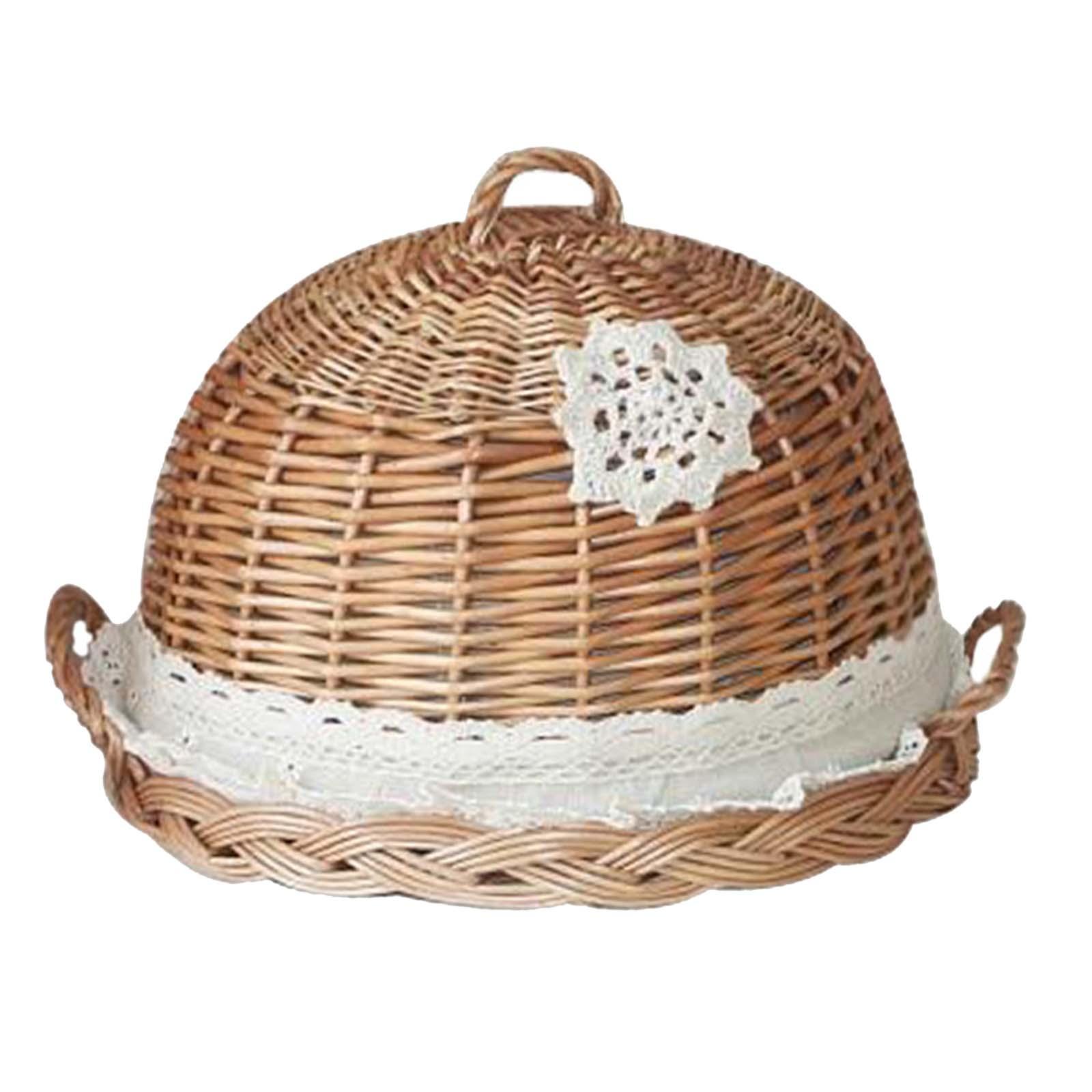 Крышка-купол для еды и поднос  – обзор и цена Rattan Tray Handle
