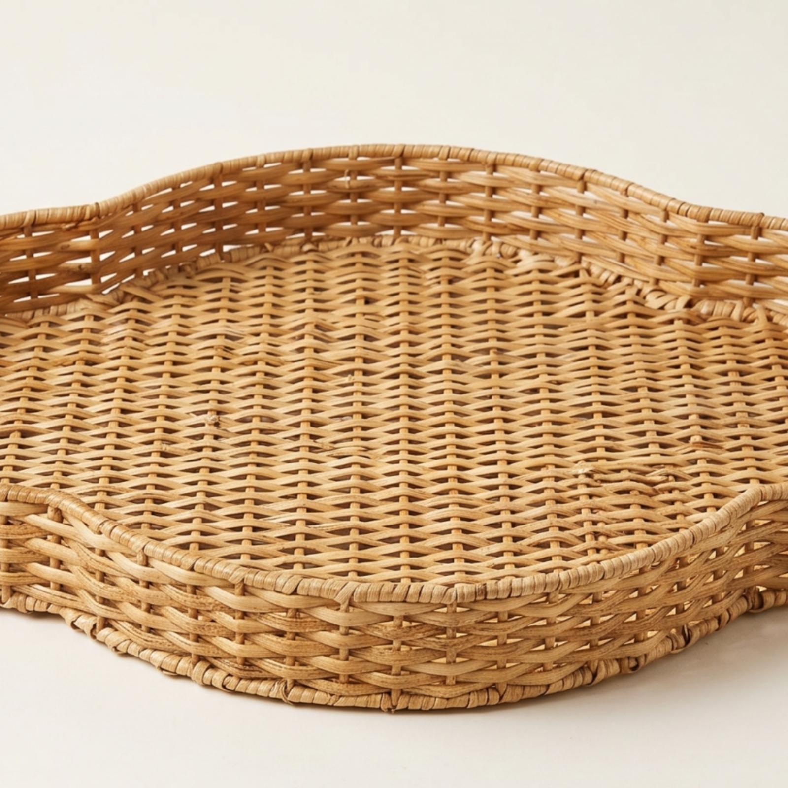 Плетеный поднос с ручками, орг – обзор и цена Rattan Tray Handle