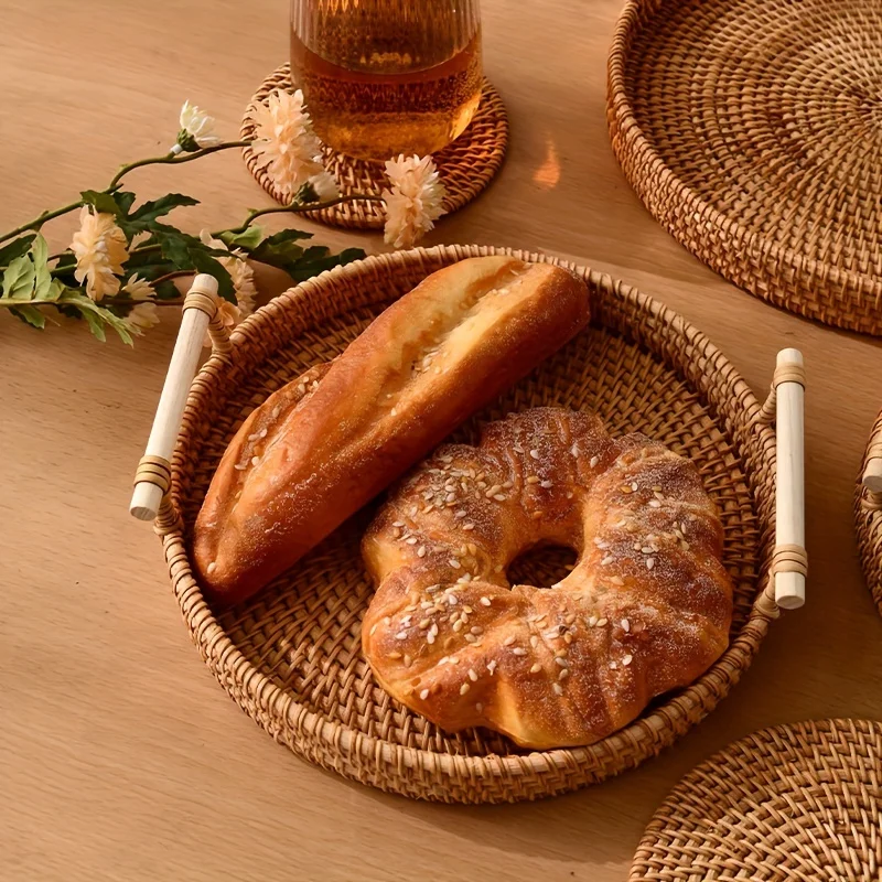 1 шт. Декоративный плетеный по – обзор и цена Rattan Tray Handle